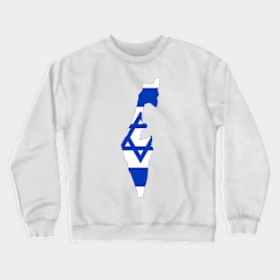 Israel Map Flag Crewneck Sweatshirt